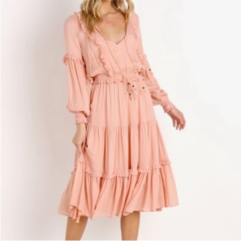 Spell Peach Midi Dress - Picture 2 of 12